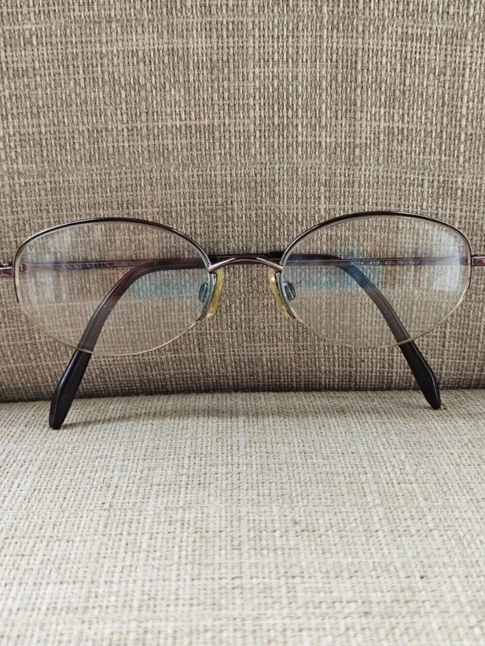Anne Klein Women Glasses Frame Half Rim Eyewear 9054 Eyeglasses Brown To
